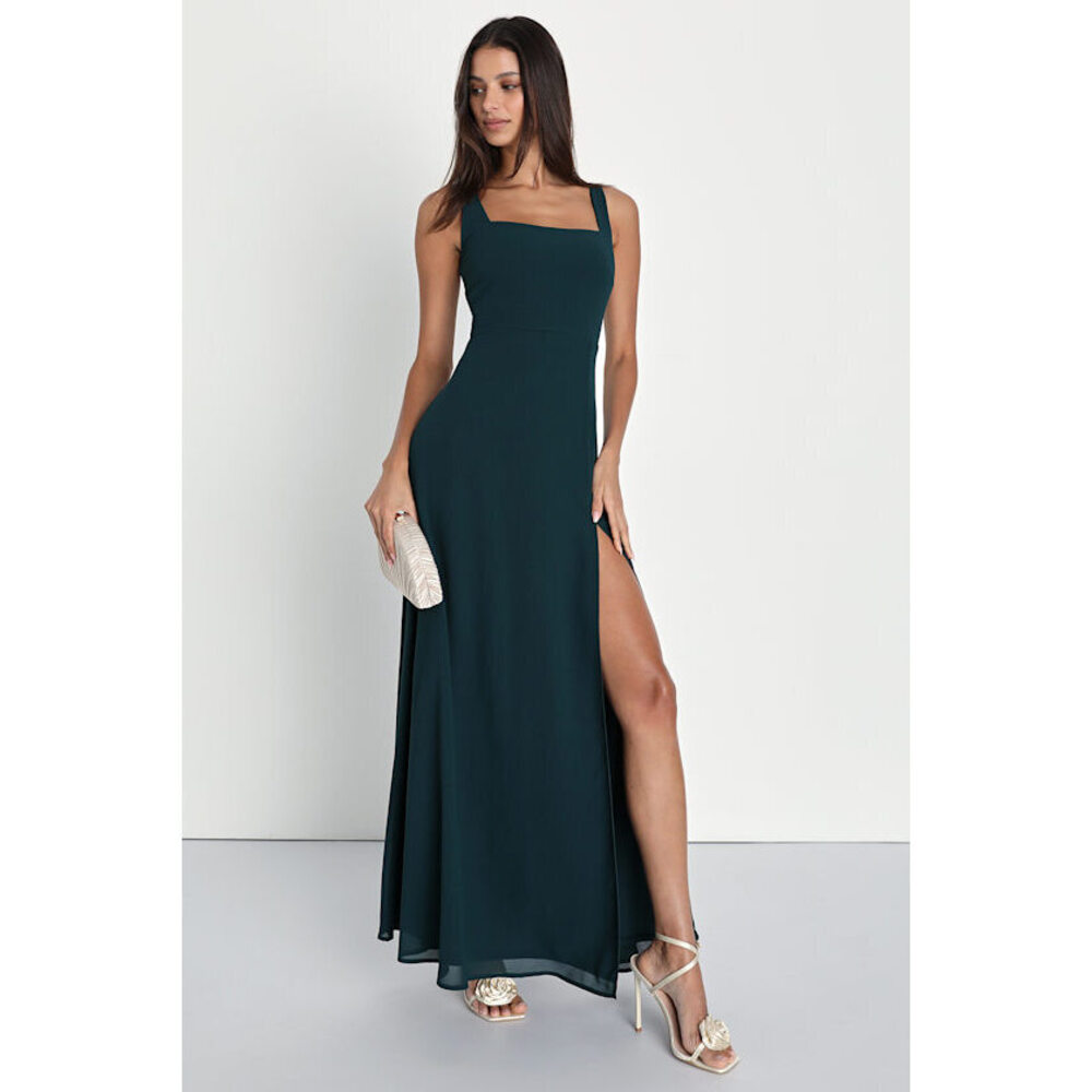 Lulus Remarkable Arrival Emerald Green Sleeveless Maxi Dress - Size S